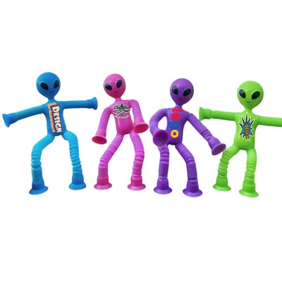 Stretchy Alien Toy With Suction Cup
