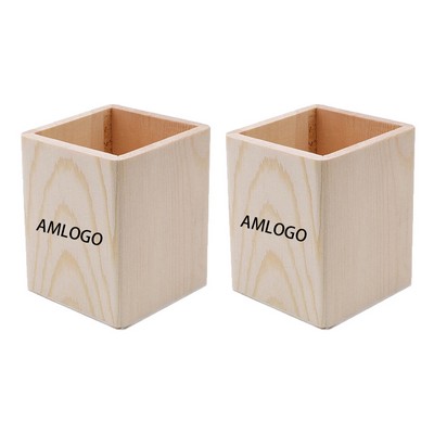 Elegant Wooden Pen Holder