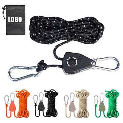 20' Camping Tent Guyline Pulley Adjuster