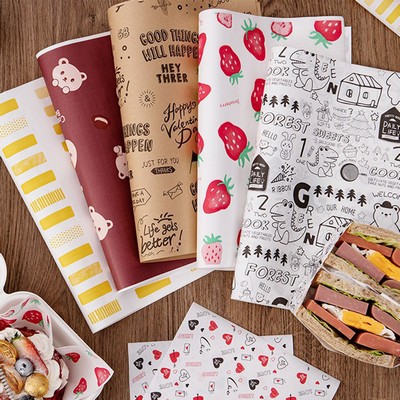 9.5" x 13" Waterproof & Grease-Resistant Food Wrap Sheets