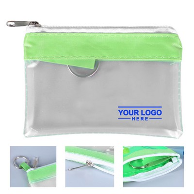 Tri-Color Frosted PVC Zipper Pouch