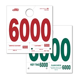 6000-6999 Heavy Stock Side Padded Dispatch Number Tag