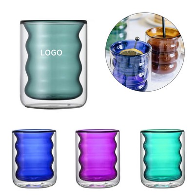 Stemless Double Wall Wave Glasses