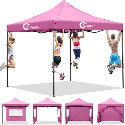 10x10 Easy Set Up Camping Canopy, Pop Up Tent with 4 Piece Sidewalls