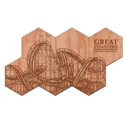 Hardwood Hexagon Coaster Sets