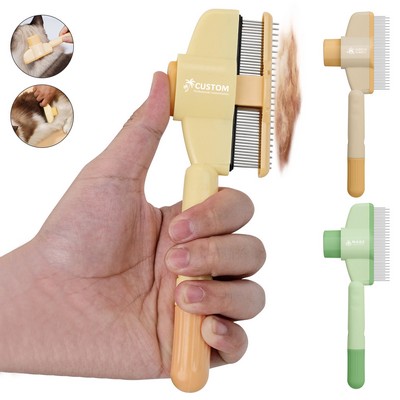 One-press Pet Hair Remover Grooming Comb