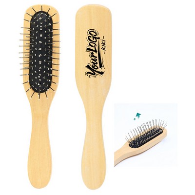 Wooden steel needle massage comb
