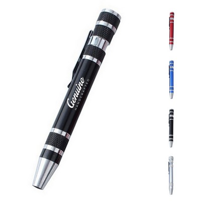 LED Aluminum Pen Shaped Screwdriver