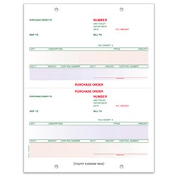 Imprinted Laser Cash Receipt / Purchase Order Form (Form LZR-PO)