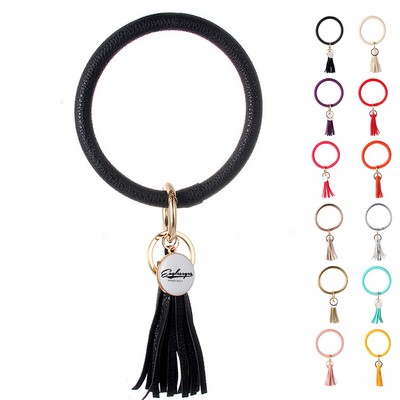 Leather Bracelet Keychain