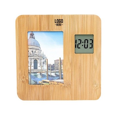 Digital Alarm Clock With Photo Decor