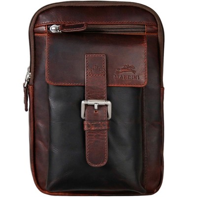 Buffalo Crossbody Organizer Bag Brown