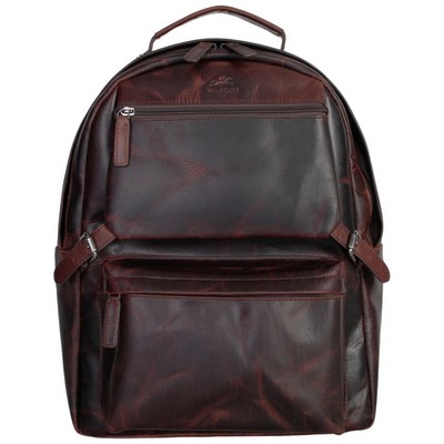Buffalo Leather Backpack with RFID Secure Pocket for 15.6" Laptop