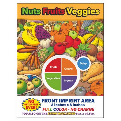 Nuts Fruits Veggies Imprint Coloring Book