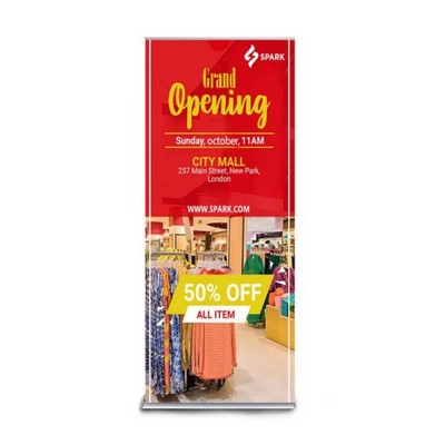 Silverstep 48" x 84" Retractable Banner Stand (Graphic only)
