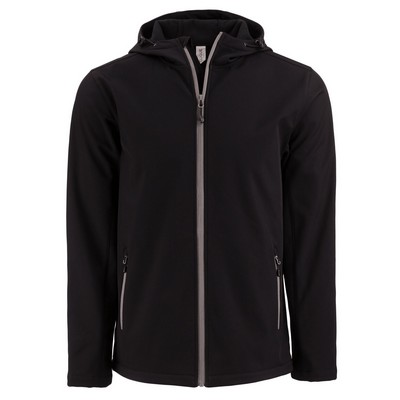 Clique Tempo Recycled Stretch Softshell Mens Hooded Jacket