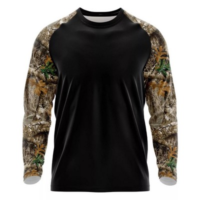 Realtree® 4.4 oz Performance Interlock Raglan Long-Sleeve Shirt