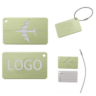 Aluminum Airplane Luggage Tag