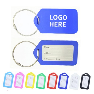3.4" x 2" Durable Plastic Luggage Tags