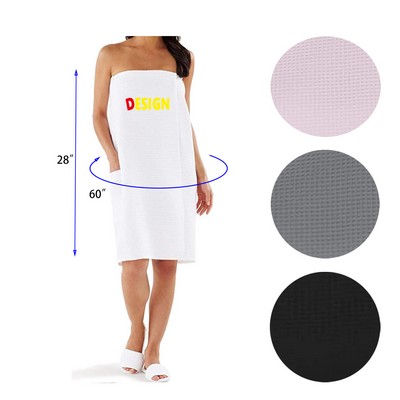 Lightweight Bath Wrap with Snaps