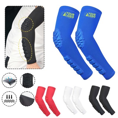 Padded Elbow Forearm Sleeves Compression Arm Protective Support