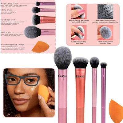 5 Piece Everyday Essentials Makeup Brush Set
