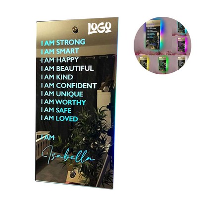 10 Self-Affirming Acrylic Wall Mirror W/ LED Light