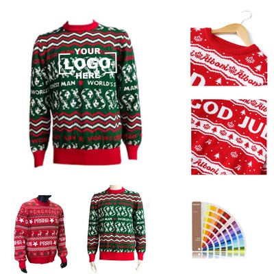 Casual Round Neck Christmas Knit Sweater