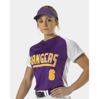 Alleson Athletic Women's Two Button Fastpitch Jersey - 522PDW