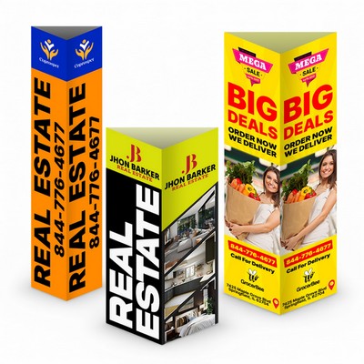 Full Color Corrugated Bollard Signs