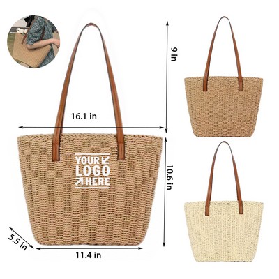 Eco-Friendly Woven Straw Tote Bag