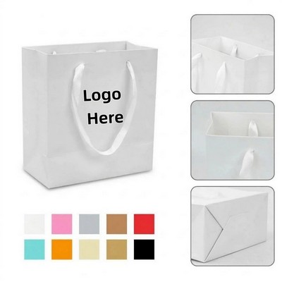 Durable Foil Stamped Paper Shopping Boutique Stores Handle Bag