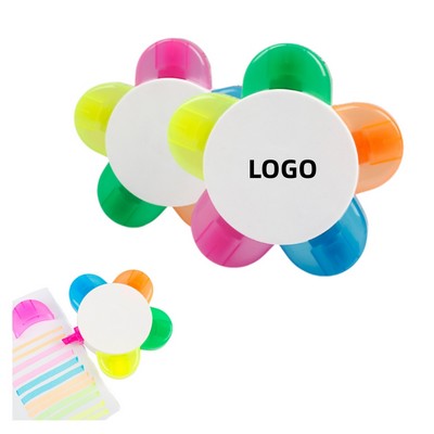 Custom 5-Color Flower-Shaped Highlighter