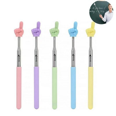 Retractable Teacher Pointer Extendable Finger Pointing Stick Point Reading Pen for Students Adults