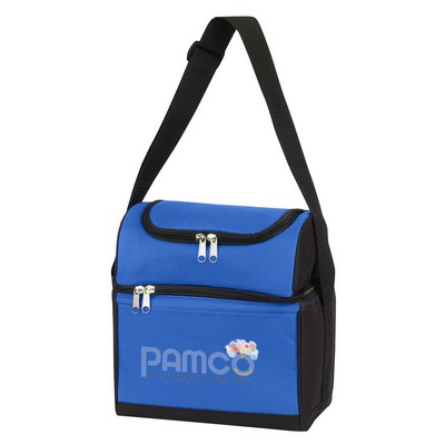 600D Polyester Insulated Dual Pocket Cooler Bag