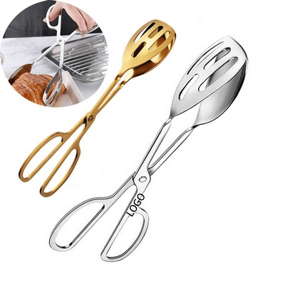 Stainless Steel Scissor Design Serving Food Tongs