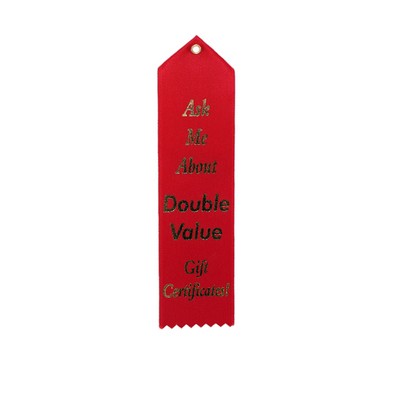 Value Line Carded Ribbon w/ Stock Logo (2"x8")