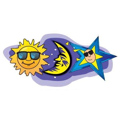 Sun And Moon Executive Magnet w/ Full Magnetic Back (2 Square Inch)