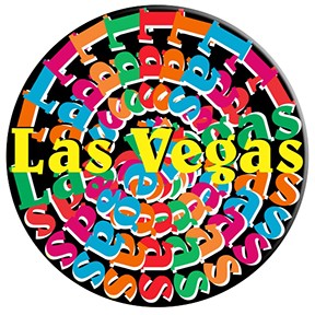 Las Vegas (Step/Repeat) Chip Promotional Magnet w/ Strip Magnet (6 Square Inch)