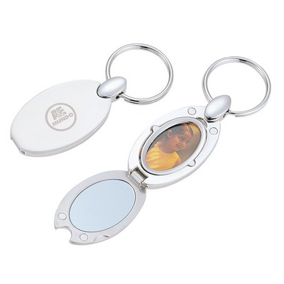 Magnetic Key Chain with Picture Frame and Mirror