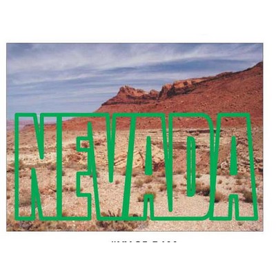 Nevada Desert Metal Photo Magnet (2 1/2"x3 1/2")