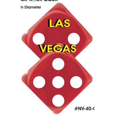 Las Vegas Dice Acrylic Coaster w/Felt Back