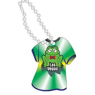 Las Vegas Frog Promotional T-Shirt Key Chain w/ Black Back (4 Square Inch)