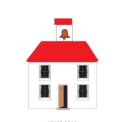 School House Executive Magnet w/ Full Magnetic Back (12 Square Inch)