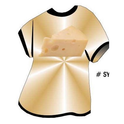 Cheese T-Shirt Acrylic Coaster w/Felt Back
