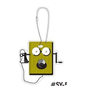 Wind Up Box Phone Zipper Pull