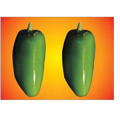 Jalapeno Rectangle Badge w/ Bar Pin (2 1/2"x3 1/2")