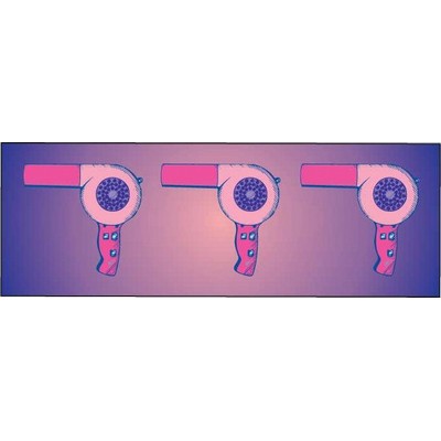 Hair Dryer Panoramic Badge w/ Bar Pin