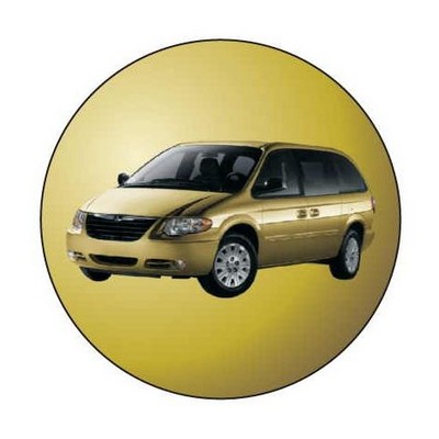 Mini Van Round Badge w/ Bar Pin (2 1/2" Diameter)