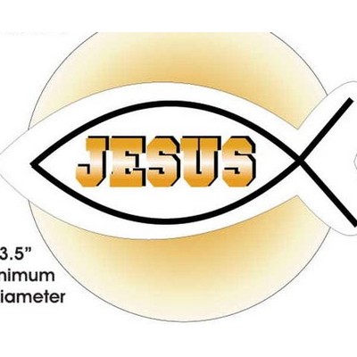 Jesus Fish Acrylic Coaster w/Felt Back